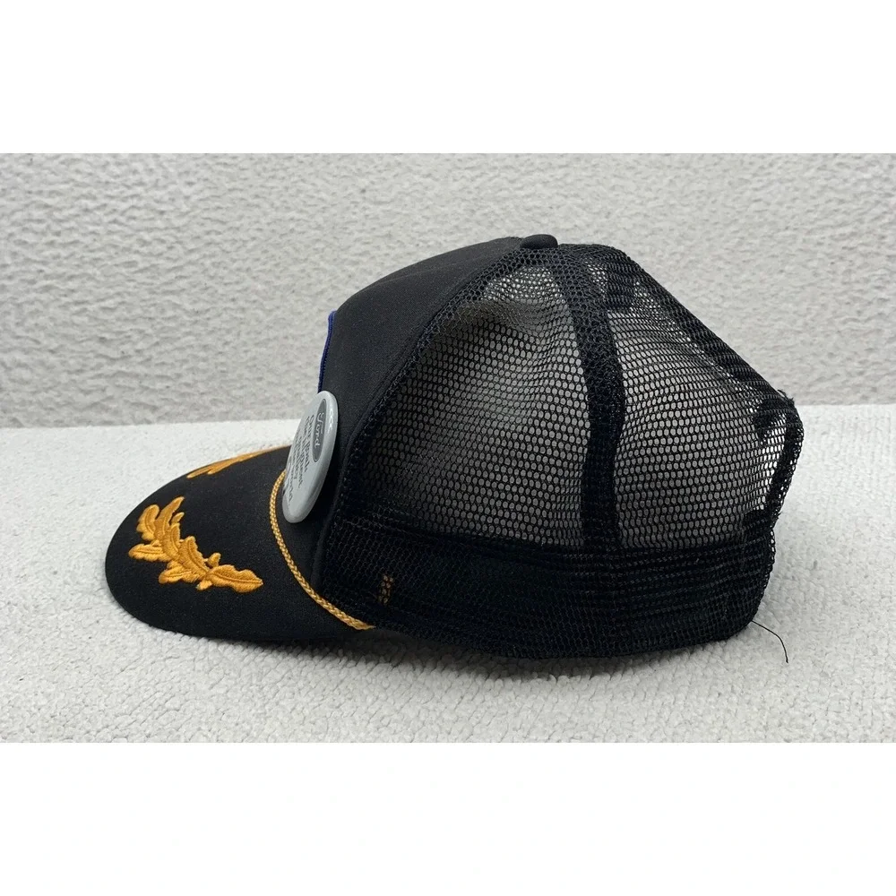 VTG‎ Otto Ford Trucker Hat Mens Snapback Gold Leaf Rope Ram Patch Buttons Pins
